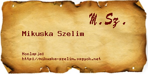 Mikuska Szelim névjegykártya